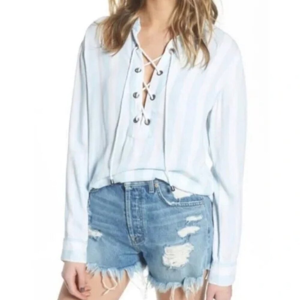 NEW Rails Light Blue + White Uli Block Stripe Lac… - image 8